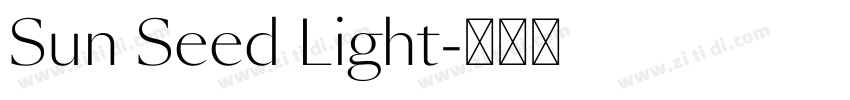 Sun Seed Light字体转换